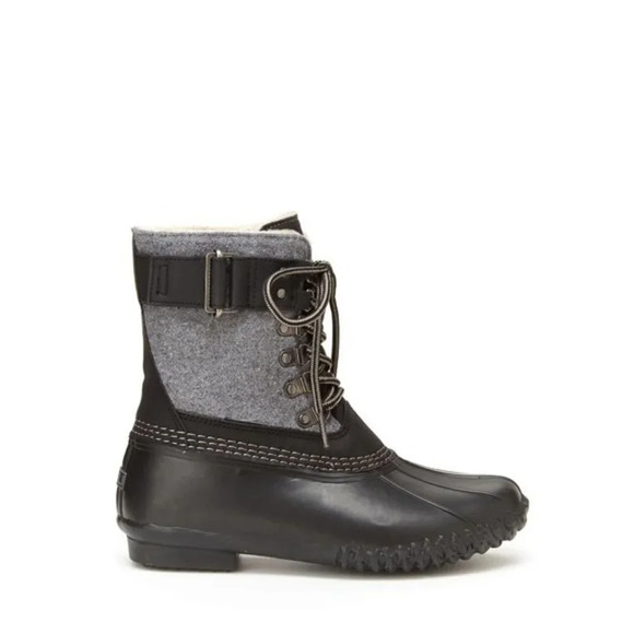 JBU By Jambu Calgary Duck Boots Black & Gray NIB New 6 - Picture 2 of 4
